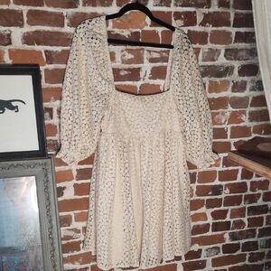 Storia Cream Baby Doll Dress